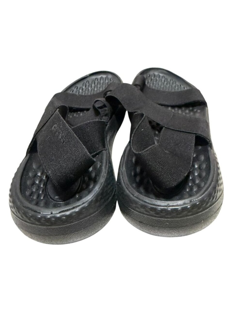 Crocs Womens Size 10M Lite Ride Sandals Slingback Black Strappy Elastic Comfort - Picture 7 of 8